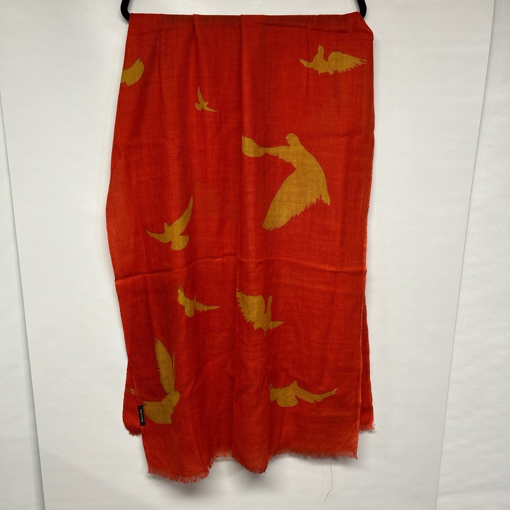 Massimo Dutti Red and Gold Scarf